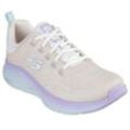 Sneaker SKECHERS "VAPOR FOAM-SUMMER JOURNEY" Gr. 35, sanftes weiß, violett, Damen, Textil, kontrastfarbene Details, Schuhe, Laufschuh, Freizeitschuh mit komfortabler Vapor Foam