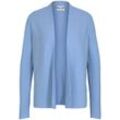 Cardigan TOM TAILOR, Damen, Gr. S (36), stonington blau, Strick, Obermaterial: 100% Baumwolle, casual, figurumspielend hüftlang, Langarm, Strickjacken, mit feiner Struktur