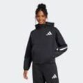 Kapuzensweatshirt ADIDAS SPORTSWEAR "W Z.N.E. FZ", Damen, Gr. M, schwarz-weiß (schwarz, weiß), Obermaterial: 57% Polyester, 43% Baumwolle, sportlich, Sweatshirts