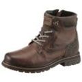 Schnürboots DOCKERS BY GERLI Gr. 41, braun (dunkelbraun), Herren, Nappaleder, used, Schuhe, Winterstiefel, Schnürstiefel, Business Stiefel im Used Look