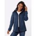 Fleecejacke CASUAL LOOKS, Damen, Gr. 36, blau (jeansblau, meliert), 100% Polyester, meliert, Langarm, Jacken