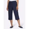 Caprihose CLASSIC BASICS Gr. 40, Normalgrößen, blau (marine), Damen, 100% Polyester, unifarben, Hosen