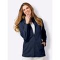 Langjacke FEEL GOOD, Damen, Gr. 40/42, blau (marine), 50% Baumwolle, 50% Polyester, unifarben, Langarm, Jacken