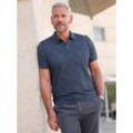 Poloshirt MARCO DONATI "Kurzarm-Poloshirt", Herren, Gr. 44/46, blau (marine, meliert), 52% Baumwolle, 48% Polyester, meliert, unifarben, Kurzarm, Shirts