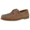 Bootsschuh TIMBERLAND "CLASSIC BOAT BOAT SHOE", Gr. 43, braun (dunkelbraun), Leder, sportlich, Schuhe