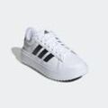 Sneaker ADIDAS SPORTSWEAR "GRAND COURT PLATFORM", Gr. 38,5, schwarz-weiß (cloud weiß, core schwarz, core schwarz), Synthetik, sportlich, Schuhe, Design auf den Spuren des adidas Superstar