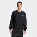 Sweatshirt ADIDAS ORIGINALS "ESS CREW FT", Herren, Gr. L, schwarz, Obermaterial: 100% Baumwolle, sportlich, Sweatshirts