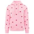 Hoodie ZWILLINGSHERZ "Hoodie "Hearts"" Gr. LXL, pink, Damen, Sweatware, Obermaterial: 50% Baumwolle, 50% Polyester, Sweatshirts, Mini Me Style für Mütter & Töchter