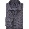 Businesshemd OLYMP "Luxor modern fit", Herren, Gr. 42, N-Gr, rot (ziegelrot), Web, Obermaterial: 100% Baumwolle, casual, Langarm 2-Knopf-Manschette, Hemden, mit floralem Print