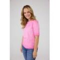 T-Shirt LIEBLINGSSTÜCK "CandiceEP", Damen, Gr. 4XL (48), pink (lovely pink), Jersey, Obermaterial: 95% Baumwolle, 5% Elasthan, unifarben, casual, regular fit taillenbedeckt, Rundhals, Kurzarm, Shirts, mit Schriftzug