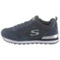 Sneaker SKECHERS "OG 85 - GOLDN GURL", Damen, Gr. 38, blau (navy), Veloursleder, Textil, Synthetik, sportlich, Schuhe, Freizeitschuh, Halbschuh, Schnürschuh mit Air-Cooled Memory Foam