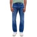 Straight-Jeans MUSTANG "Style Michigan Straight", Herren, Gr. 34, Länge 32, grau (medium schwarz), Denim/Jeans, Obermaterial: 99% Baumwolle, 1% Elasthan, casual, straight fit, Jeans