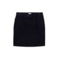 TOM TAILOR Damen High Waist Cordrock, blau, Uni, Gr. 46