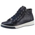 Schnürboots ARA "ROM", Damen, Gr. 3 (35,5), blau (dunkelblau), Glattleder, sportlich, Schuhe, Keilabsatz, High Top-Sneaker, Freizeitschuh in Schuhweite G = weit