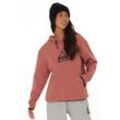 Kapuzensweatshirt SOS "Vail", Damen, Gr. L, braun (rostbraun), 85% Baumwolle, 10% Polyester, 5% Elasthan, unifarben, casual, normal, ohne Ausschnitt, Sweatshirts, mit verstellbarer Kapuze