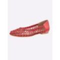 Ballerina HEINE, Damen, Gr. 37, rot, Synthetik, modisch, Schuhe