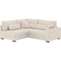 Ecksofa MR. COUCH "L-Form", beige (natur), B:227cm H:68cm T:190cm, Novaclean Avanti (100% Polyester), Sofas, Mit Federkern, wahlweise mit Bett und Taschenfederkern