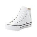 Sneaker CONVERSE "CHUCK TAYLOR ALL STAR EVA LIFT LEATHER PLATFORM", Gr. 35, weiß (weiß, natural ivory, schwarz), Leder, sportlich, Schuhe