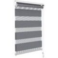 Doppelrollo klemmfix ohne Bohren, Duo Rollo Klemmrollo für Fenster und Tür, 100x150 cm, Grau - Vounot