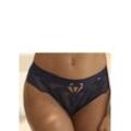 LASCANA String 'Marla' blau Gr. 32/34 für Damen. Mit Spitze, Bänder, Ösen. Körpernah