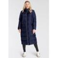 Steppmantel ONLY "ONLIRINA X-LONG 2IN1 PUFFER OTW" Gr. L (40), blau (night sky), Damen, Web, Obermaterial: 100% Polyester, Mäntel, auch als Weste tragbar