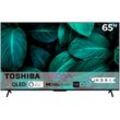 TOSHIBA QLED-Fernseher, E (A-G), schwarz, 65, Fernseher