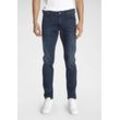 Slim-fit-Jeans REPLAY "Anbass Superstretch" Gr. 31, Länge 32, blau (schwarz, blau, wash), Herren, Obermaterial: 90% Baumwolle, 8% Polyester, 2% Elasthan, Jeans