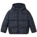 TOM TAILOR Jungen Puffer Jacke mit Allover Print, blau, Gemustert, Gr. 128/134