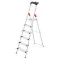 Hailo Stehleiter L80 ComfortLine alu 6 Stufen, H: 208,0 cm