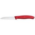 VICTORINOX Gemüsemesser silber, rot glänzend, poliert, Klinge: 8,0 cm