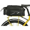 Wozinsky Fahrradträgertasche mit 9L Schultergurt (Regenschutz inklusive) Schwarz