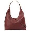 Shopper SAMANTHA LOOK Gr. B/H/T: 36cm x 40cm x 13cm onesize, rot, Damen, Leder, unifarben, leicht glänzend, Taschen, Made in Italy, Große Handtasche mit Smartphonefach, Schultertasche mit Tragegurt