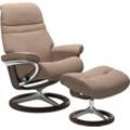 Relaxsessel STRESSLESS "Sunrise", beige (beige q2 faron), B:79cm H:103cm T:73cm, Leder BATICK: BATICK ist ein leicht korrigiertes, durchgefärbtes und genarbtes Möbelleder, bei dem die meisten Unebenheiten und Spuren in der Regel entfernt wurden., Leder PALOMA: PALOMA ist ein durchgefärbtes Semianilin-Möbelleder mit natürlicher Narbung., ROHLEDER Stoff Q2 FARON: Ein fester zuverlässiger Bouclu00e9 