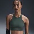 Nike One Twist leicht gefütterter Sport-BH mit leichtem Halt und hohem Ausschnitt (Damen) - Grün