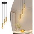 GBLY Hängelampe 3 Flammig Pendelleuchte Gold - pendellampe E27 Esszimmerlampe Industrial Hängeleuchte Metall Esstisch wohnzimmerlampe Hängend