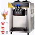 Commercial Ice Cream Maker 22-30L/H 2200W Soft Serve Maschine 2x6L Hopper 2L Zylinder LCD-Panel, gefrorener Joghurt Maker für Restaurant Snack Bar,