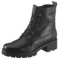 Schnürstiefelette GABOR, Damen, Gr. 36, schwarz, Kalbsleder, unifarben, klassisch, Schuhe, Blockabsatz, Plateau, Schnürboots mit Best Fitting Komfort, Topseller