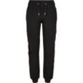 Jogginghose URBAN CLASSICS "Urban Classics Damen Ladies Organic High Waist Sweat Pants", Damen, Gr. M, US-Größen, schwarz, 100% Baumwolle, unifarben, loose fit, Hosen