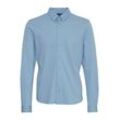 Langarmhemd CASUAL FRIDAY "Langarmhemd CFArthur", Herren, Gr. XXXL, N-Gr, blau (bel air blau), Web, Obermaterial: 72% Baumwolle CO. 24% Polyester PES. 4% Elasthan EL., unifarben, Basic, slim fit normal, Langarm, Hemden