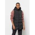 Steppweste JACK WOLFSKIN "EISBACH VEST W", Damen, Gr. M (38/40), grau (phantom), OBERSTOFF 100% POLYAMID FUTTER 100% POLYESTER FÜLLUNG 100% POLYESTER, Westen