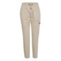 Stoffhose FRANSA "Hose FRPostrap", Damen, Gr. 40, N-Gr, braun (oxford tan), Obermaterial: 97% Baumwolle CO. 3% Elasthan EL., casual, regular fit normal, Hosen