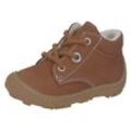 Lauflernschuh PEPINO BY RICOSTA "Colin WMS: weit" Gr. 24, braun (curryfarben), Kinder, Leder, Schuhe, Babyschuh, Winterstiefel, Schnürschuh mit Warmfutter