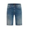 Jeansshorts BLEND "Jeansshorts BHDenim", Herren, Gr. XXL, N-Gr, blau (denim vintageblau, 2024), Obermaterial: 91% Baumwolle CO. 7% Polyester PES. 2% Elasthan EL., unifarben, casual, slim fit kniefrei, Jeans