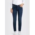 Slim-fit-Jeans MAC, Damen, Gr. 38, Länge 32, blau (new basic wash), Denim/Jeans, Obermaterial: 97% Baumwolle, 3% Elasthan, casual, slim fit, Jeans