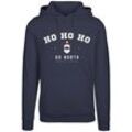 Kapuzenpullover F4NT4STIC "Ho Ho Ho Santa Weihnachten", Damen, Gr. M, blau (navy), Obermaterial: 65% Baumwolle, 35% Polyester, casual, relaxed fit, Pullover Hoodie Sweatshirt, Weihnachten, Geschenk, Logo