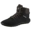 Barfußschuh LEGUANO "KOSMO", Damen, Gr. 37, schwarz, Textil, sportlich, Schuhe Barfußschuh Schnürboots, Bequemschuh, Schnürboots mit einzigartiger Halbkugel-Laufsohle