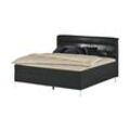 Boxspringbett Lina ¦ schwarz ¦ Maße (cm): B: 168 H: 122