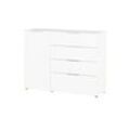 uno Sideboard Levi ¦ weiß ¦ Maße (cm): B: 134 H: 102 T: 42