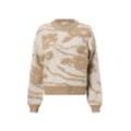 Vila Strickpullover Damen gemustert, beige