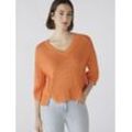 Oui Pullover Damen Baumwolle, orange